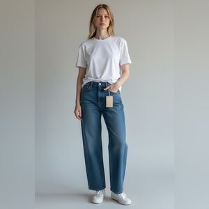 I&M Crafted High-rise Barrel Jeans